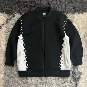 IVY PARK Black & White Neoprene Stitch Jacket